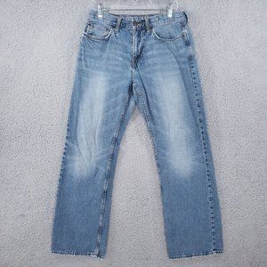 American Eagle Outfitters Bootcut Jeans  Mens 31x30 Medium Washed Faded Whiskerd